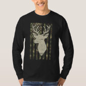 Camouflage American Flag Deer Hunting Deer T-Shirt (Vorderseite)