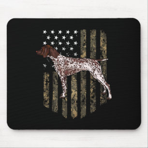 Camouflage American Flag Deutsch Kurzzeichen 4. Mousepad