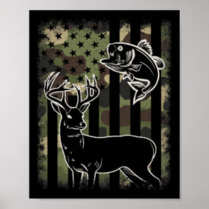 Camouflage American Flag Flag Junting Hunter De De Poster
