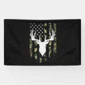 Camouflage American Flag Jagd auf Hirsche Banner (Horizontal)