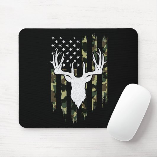 Camouflage American Flag Jagd auf Hirsche Mousepad (Mit Mouse)
