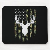 Camouflage American Flag Jagd auf Hirsche Mousepad (Vorne)
