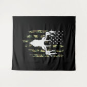 Camouflage American Flag Jagd auf Hirsche Wandteppich (Vorderseite (Horizontal))