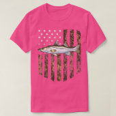 Camouflage American Flag Snook Fishing 4. Juli T-Shirt (Design vorne)