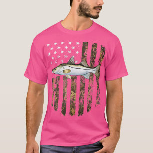 Camouflage American Flag Snook Fishing 4. Juli T-Shirt