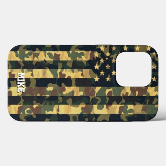 Camouflage American Flag, USA, Patriotic, Green, G Case-Mate iPhone Hülle (Rückseite (Horizontal))