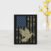 Camouflage American US Flag Camouflage Dove Hun Ja Karte (Gelbe Blume)