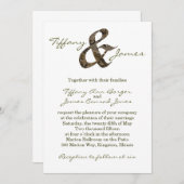 Camouflage Ampere und Hochzeitsreise Einladung (Vorne/Hinten)