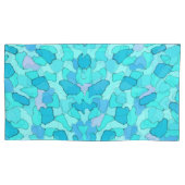 Camouflage Aqua Kissenbezug (Vorderseite-Links)