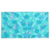 Camouflage Aqua Kissenbezug (Vorderseite-Rechts)