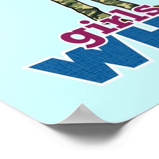 Camouflage Archery Girl - Blonde Poster (Ecke)