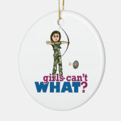 Camouflage Archery Girl - Licht Keramikornament (Links)