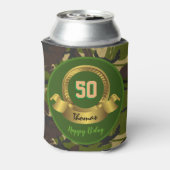 Camouflage Armee grün 50. Geburtstag / Jäger Party Dosenkühler (Kanne Rückseite)