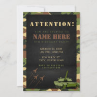 Camouflage Army Green Brown Geburtstag