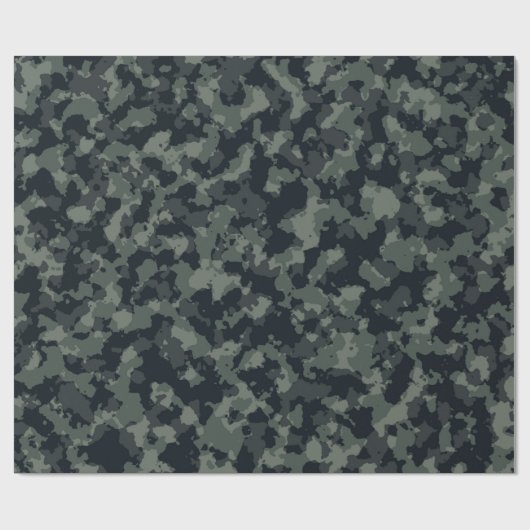 Camouflage Army Man Camouflage Green Grau Geschenkpapier (Flach)