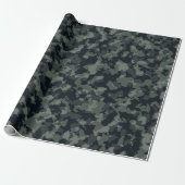 Camouflage Army Man Camouflage Green Grau Geschenkpapier (Ungerollt)