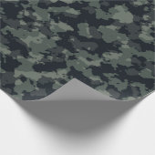 Camouflage Army Man Camouflage Green Grau Geschenkpapier (Ecke)