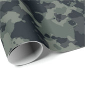 Camouflage Army Man Camouflage Green Grau Geschenkpapier (Rolleneckpunkt)