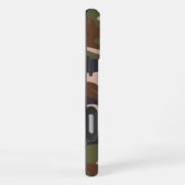Camouflage Army Monogram Brown Green iPhone Hülle (Rechte Seite)
