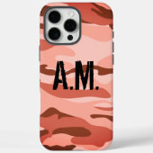 Camouflage Army Monogram iPhone Case-Orange-Brown Case-Mate iPhone Hülle (Rückseite)