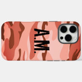 Camouflage Army Monogram iPhone Case-Orange-Brown Case-Mate iPhone Hülle (Rückseite (Horizontal))