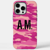 Camouflage Army Monogram Pink Case-Mate iPhone Hülle (Rückseite)