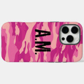 Camouflage Army Monogram Pink Case-Mate iPhone Hülle (Rückseite (Horizontal))