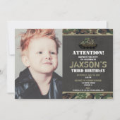 Camouflage Army Tank Camouflage Geburtstagsgeschen Einladung (Vorderseite)