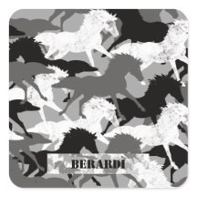 Camouflage Artic Black and White Camouflage Horse