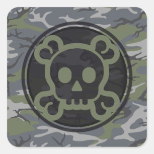 Camouflage-Aufkleber mit benutzerdefinierten Symbo Quadratischer Aufkleber