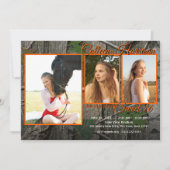 Camouflage aus Holz Süß 16 Foto Einladung (Vorderseite)