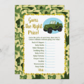 Camouflage Baby schätzt das richtige Preisspiel (Vorne/Hinten)