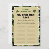 Camouflage Babydusche - bestellbarer Name, 12x18 Einladung (Vorderseite)
