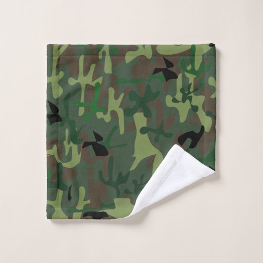 Camouflage Badezimmer Handtuch Set (Waschlappen)