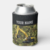 Camouflage Baggerbaugerät Cool Name Dosenkühler (Kanne Vorderseite)