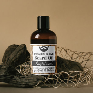 🧔 ‍ ♂️ Camouflage Bart Oil Labels mit Zutaten