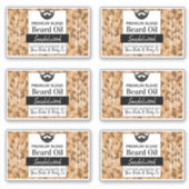 🧔 ‍ ♂️ Camouflage Bart Oil Labels mit Zutaten (Vorderseite)