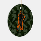 Camouflage-Baseball Keramikornament (Rechts)