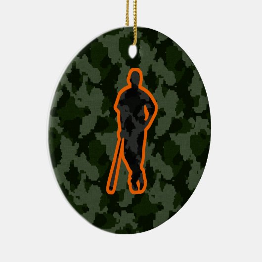 Camouflage-Baseball Keramikornament (Rechts)