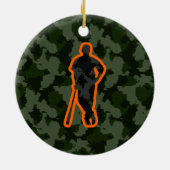 Camouflage-Baseball Keramikornament (Hinten)