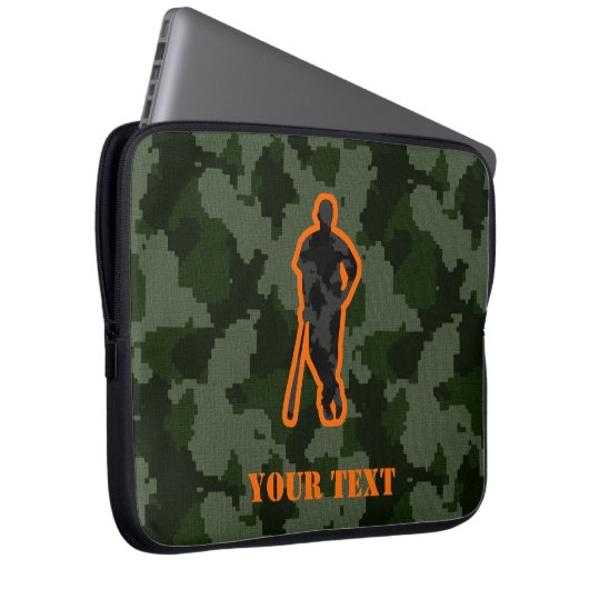 Camouflage-Baseball Laptopschutzhülle (Vorne Rechts)