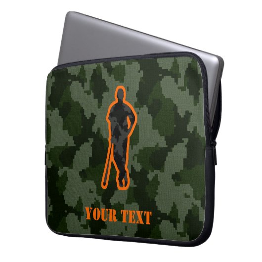 Camouflage-Baseball Laptopschutzhülle (Vorderseite Links)