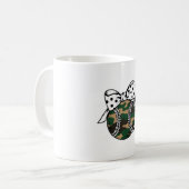Camouflage Baseball mit Polka Dot Bow Kaffeetasse (Vorderseite Links)