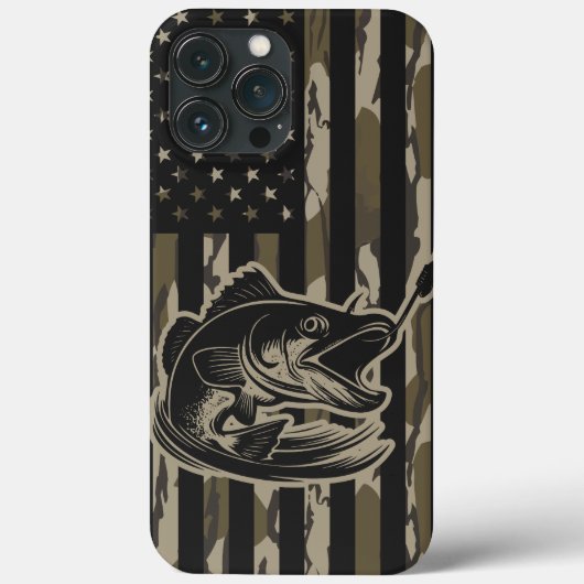 Camouflage Bass Fischen Flaggenflagge Bottomland C Case-Mate iPhone Hülle (Rückseite)