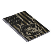 Camouflage Bass Fischen Flaggenflagge Bottomland C Notizblock (Rechte Seite)