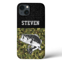 Camouflage Bass Fishing Name Men Sports Grogemouth