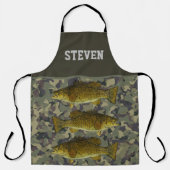 Camouflage Bass Fishing Name Sport im Freien Männe Schürze (Vorderseite)