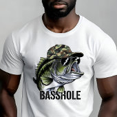 Camouflage Basshole Bass Fischen Tri-Blend Shirt