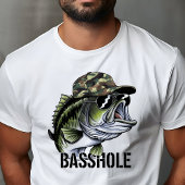 Camouflage Basshole Bass Fischen Tri-Blend Shirt