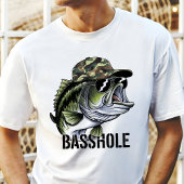 Camouflage Basshole Bass Fischen Tri-Blend Shirt